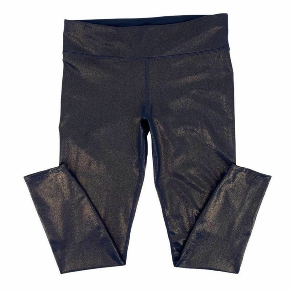 JOYLAB NAVY AND GOLD SHIMMER LEGGINGS - Picture 4 of 8